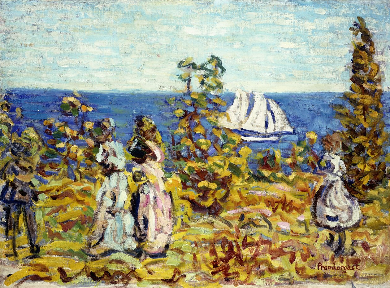 Oglądanie żaglówki, ok. 1907-1910 autorstwa Maurice Brazil Prendergast