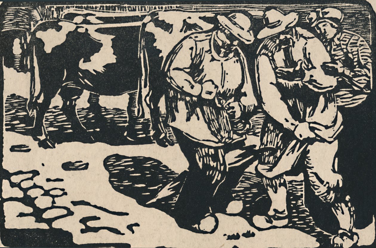 Rynek w Owernii — z Au Pied Des Puys, 1919 autorstwa Maurice Busset