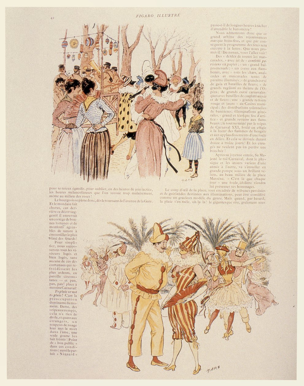 Karnawał w Nicei, 1894 autorstwa Maurice Charles Mathieu Bonvoisin
