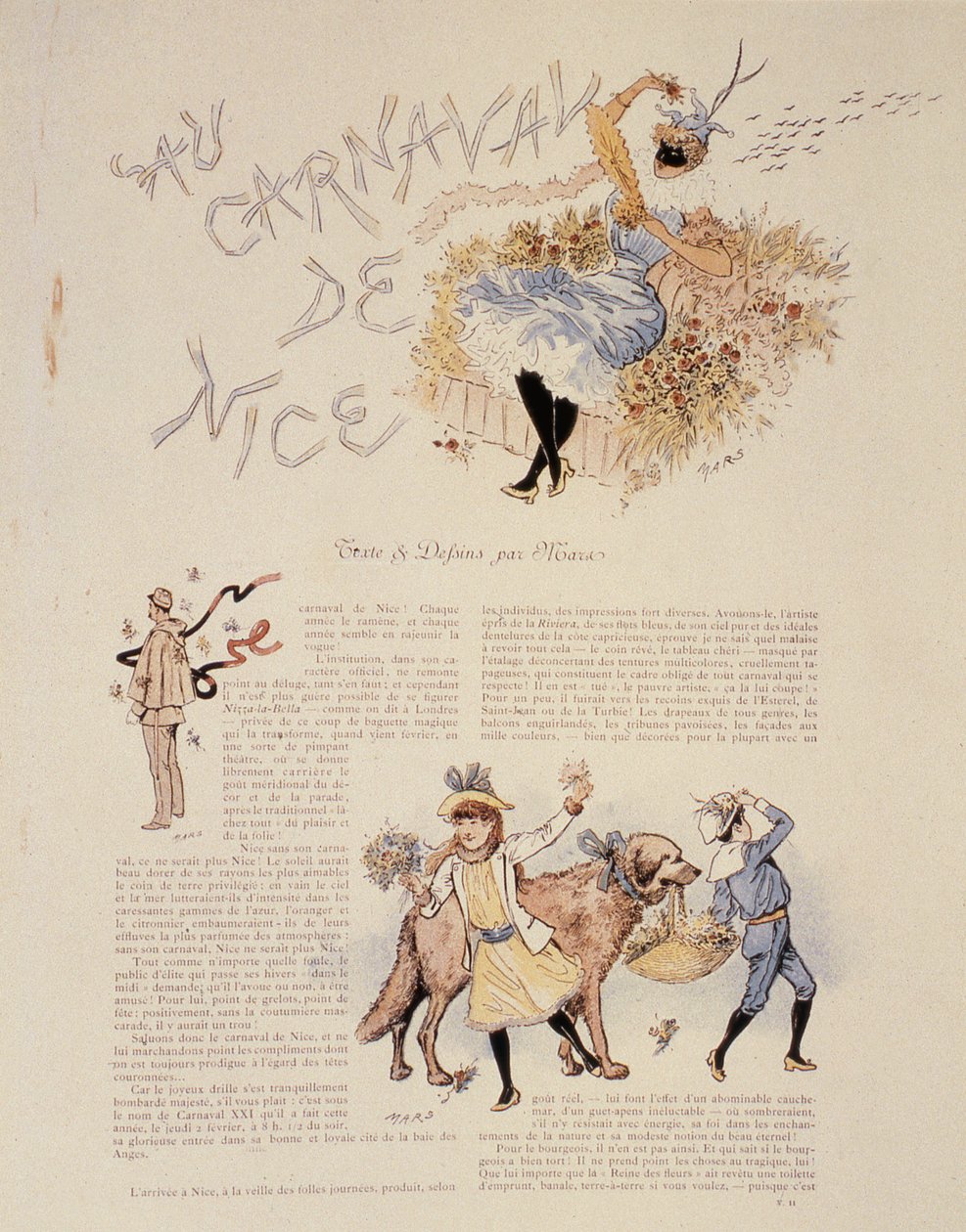 Karnawał w Nicei, 1894 autorstwa Maurice Charles Mathieu Bonvoisin