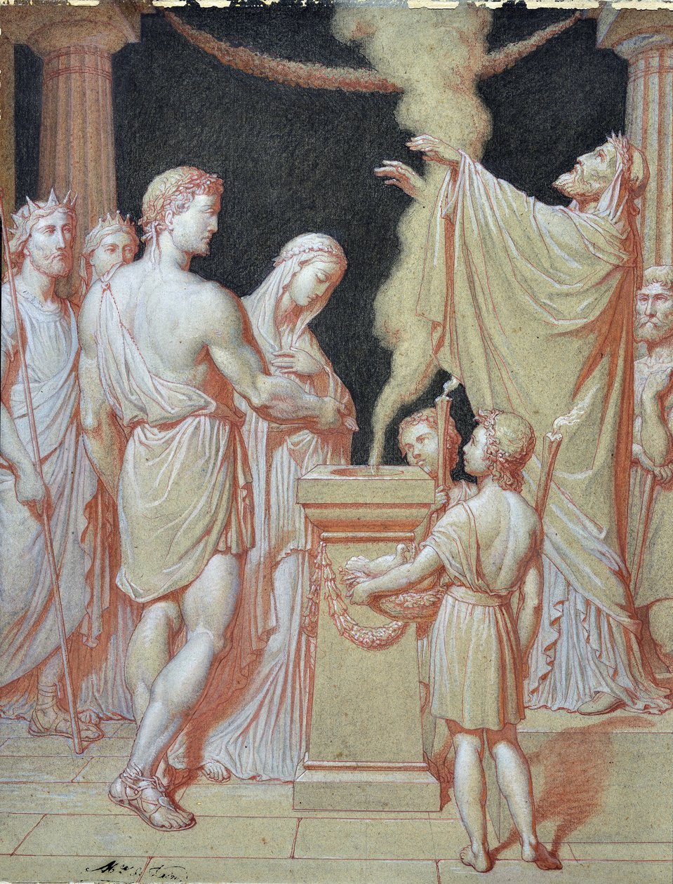 Wesele Herkulesa (rysunek) autorstwa Maurice De Vaines