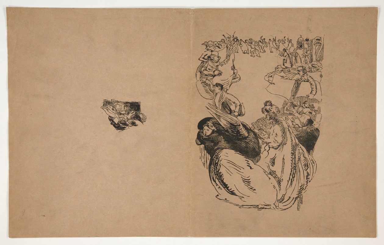 Les Camelots de la Pensée (dowód na pokrycie) autorstwa Maurice Delcourt