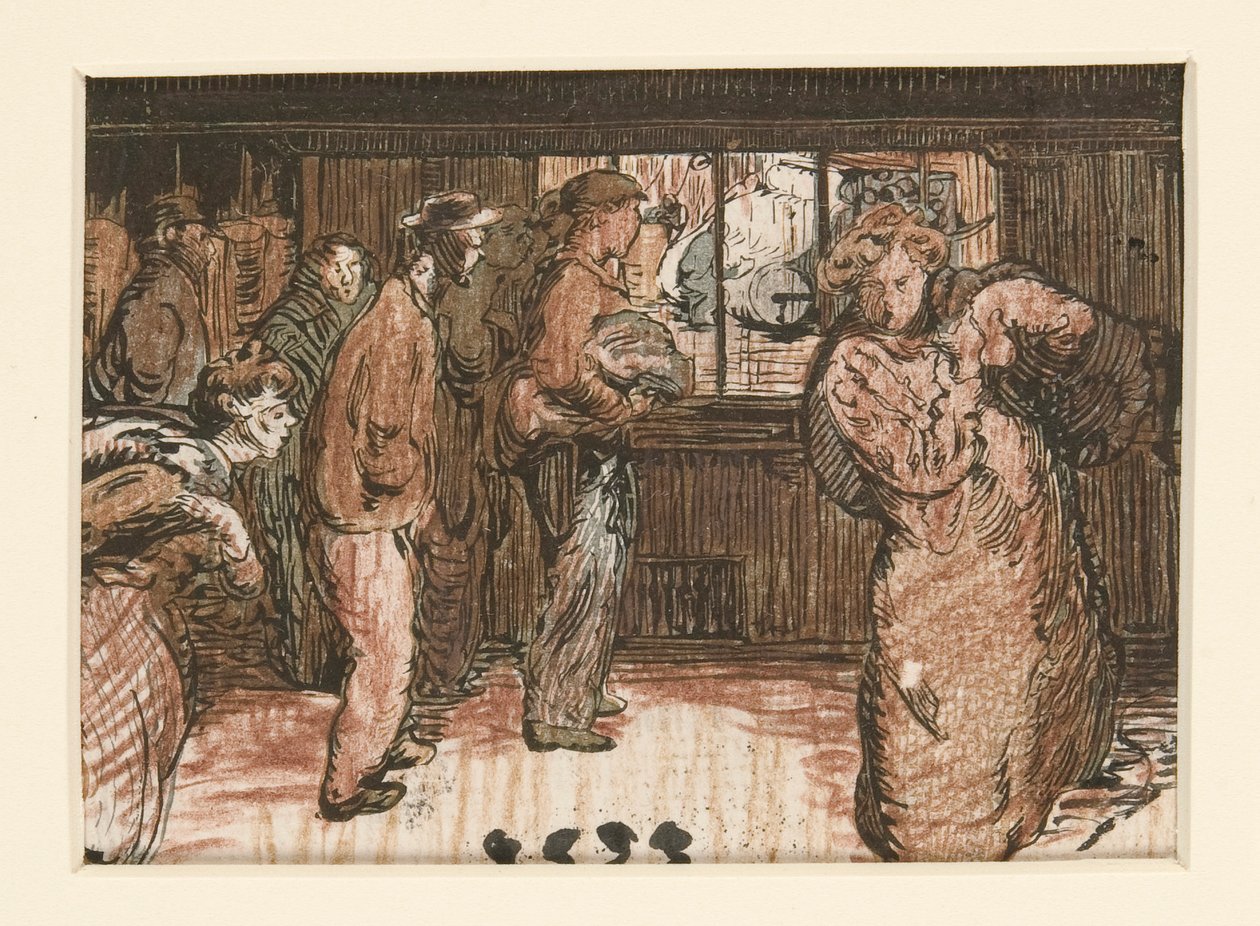 Sprzedawcy uliczni w La Pensee, ilustracja s. 31 autorstwa Maurice Delcourt