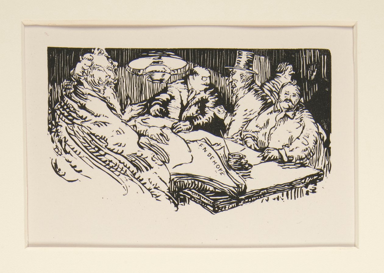 Sprzedawcy uliczni w La Pensee, ilustracja, s. 47 autorstwa Maurice Delcourt