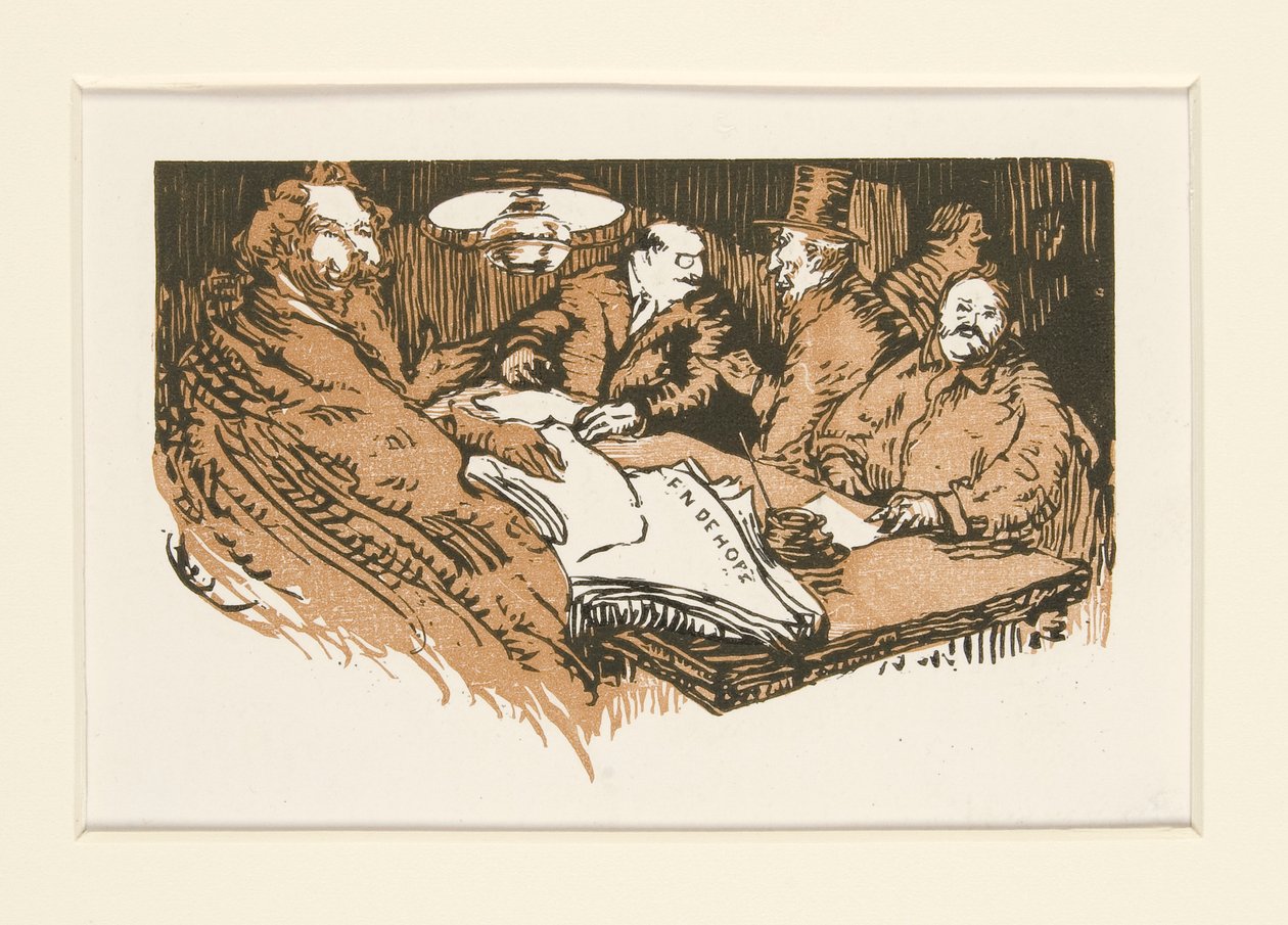 Sprzedawcy uliczni w La Pensee, ilustracja, s. 47 autorstwa Maurice Delcourt