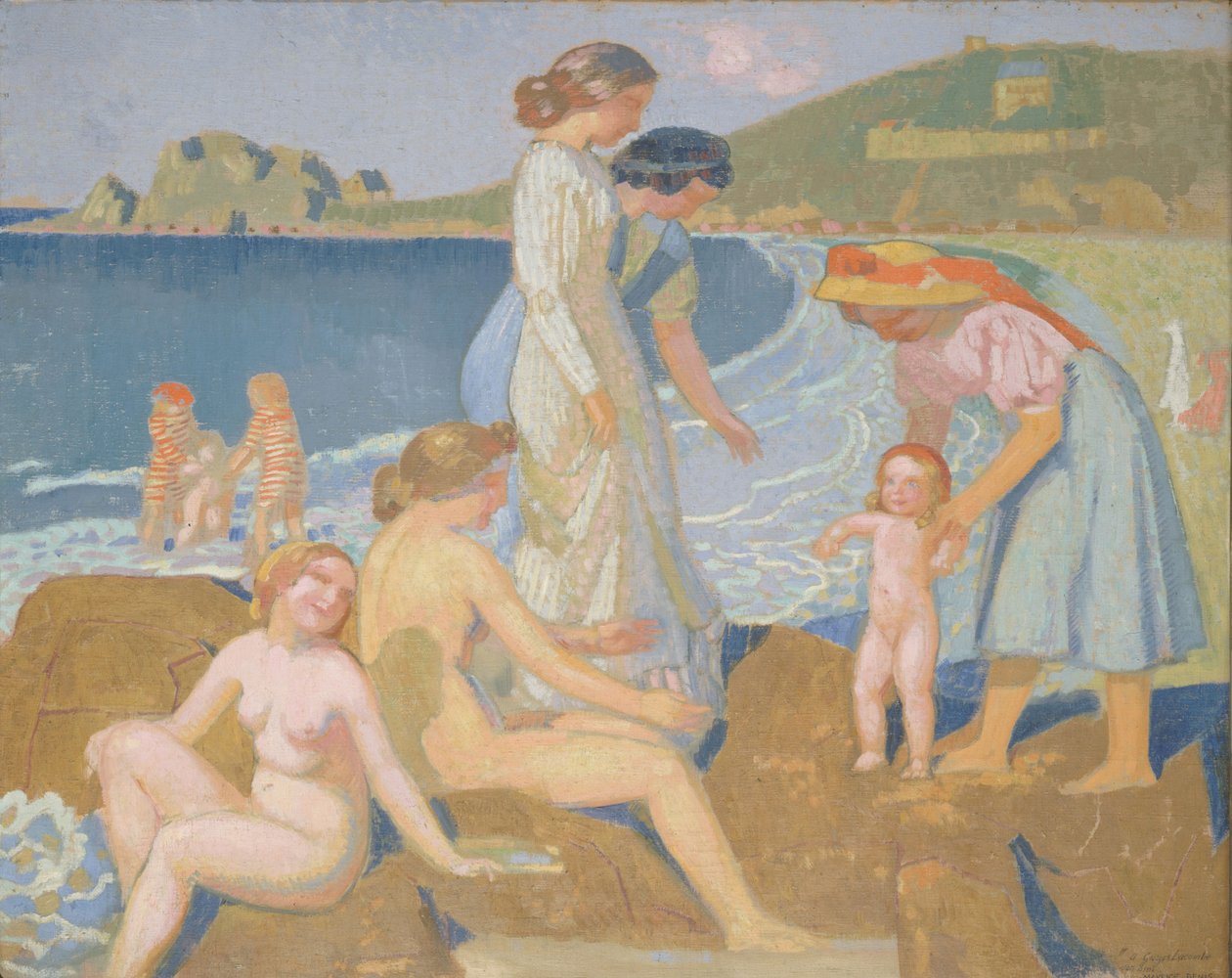 Kąpiących się w Perros Guirec autorstwa Maurice Denis