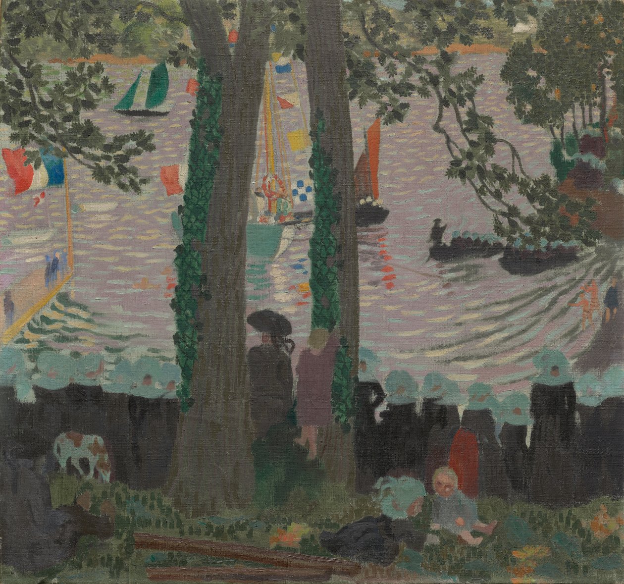 Poświęcenie jachtu na rzece Belon autorstwa Maurice Denis