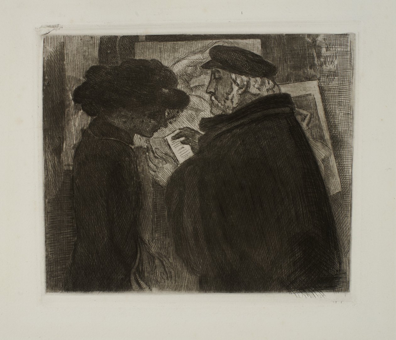 Degas i jego model autorstwa Maurice Denis