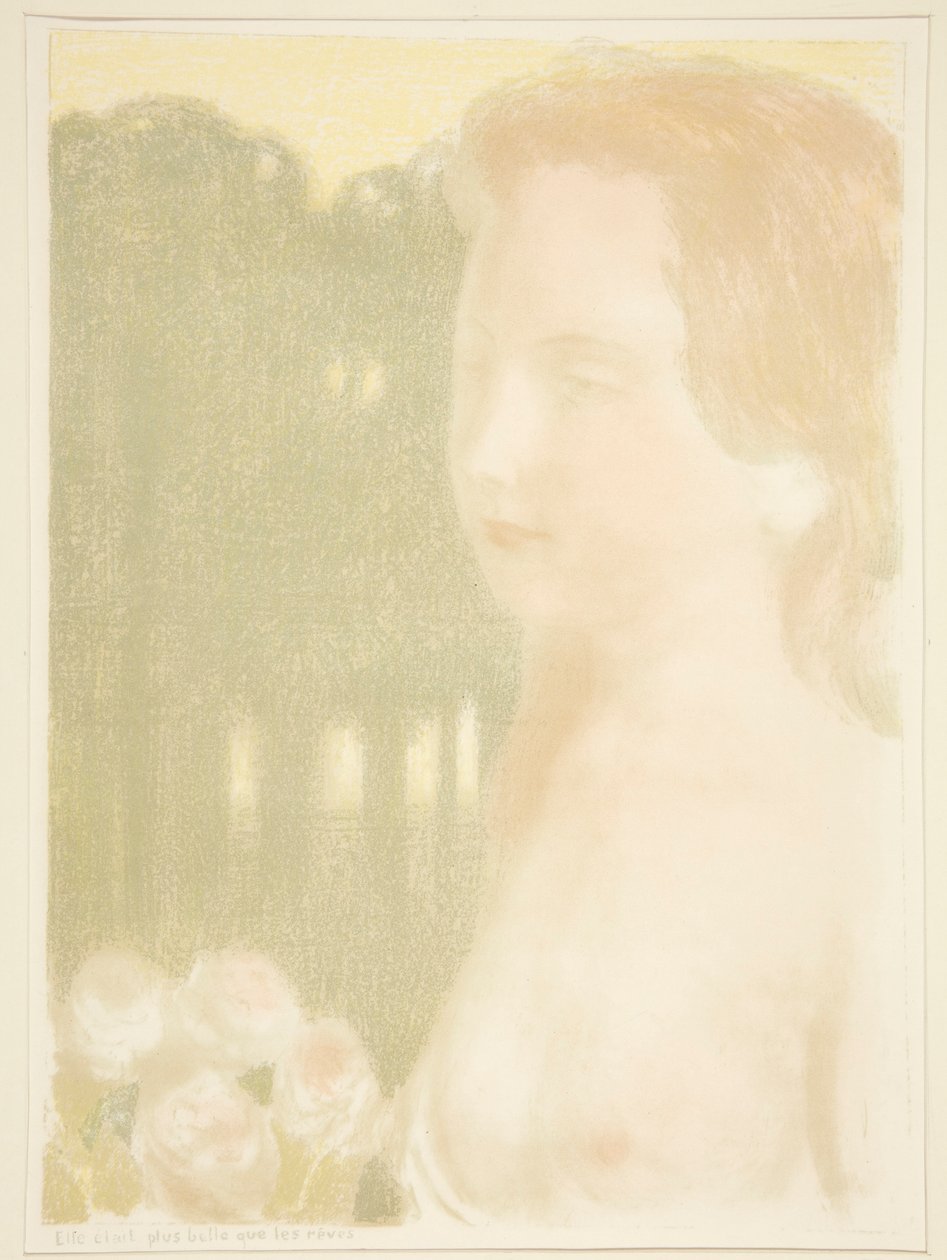 Elle etait plus belle que les reves (Była piękniejsza niż sny) z Love: Twelve Litographs in Color autorstwa Maurice Denis