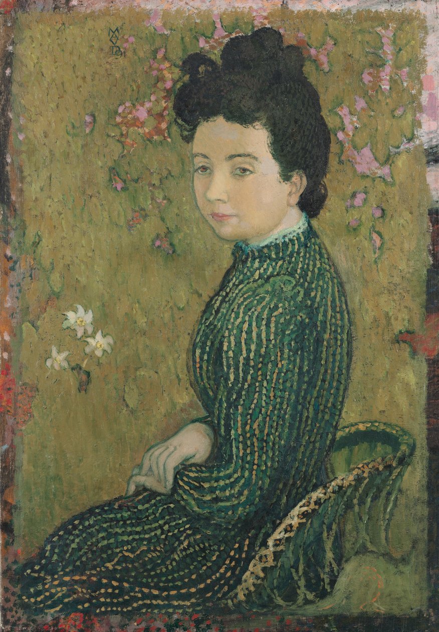 Eva Meurier w zielonej sukni, 1891 autorstwa Maurice Denis