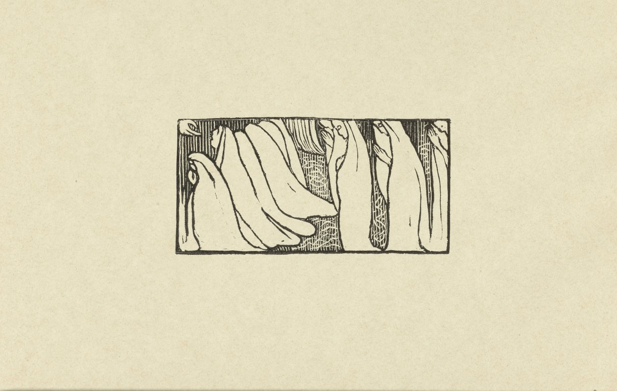 Illustratie bij gedicht uit dichtbundel Sagesse van Paul Verlaine Próba grawerowanego drewna dla Mądrości Proces (tytuł serii) autorstwa Maurice Denis
