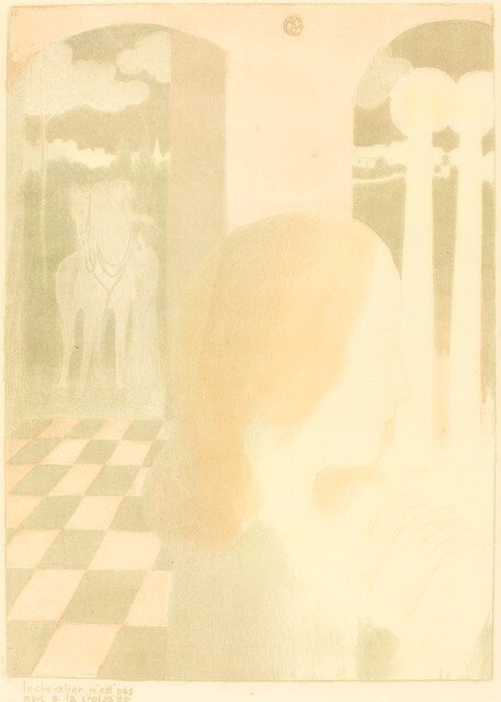 Rycerz nie zginął na krucjacie autorstwa Maurice Denis