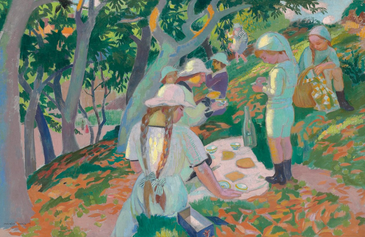 Przekąska pod kasztanami, 1914 autorstwa Maurice Denis