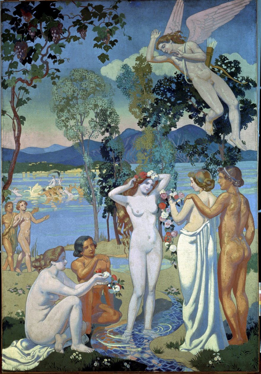 Historia Psyche (Panel 1: Eros uderzony pięknem Psyche). Obraz Maurice