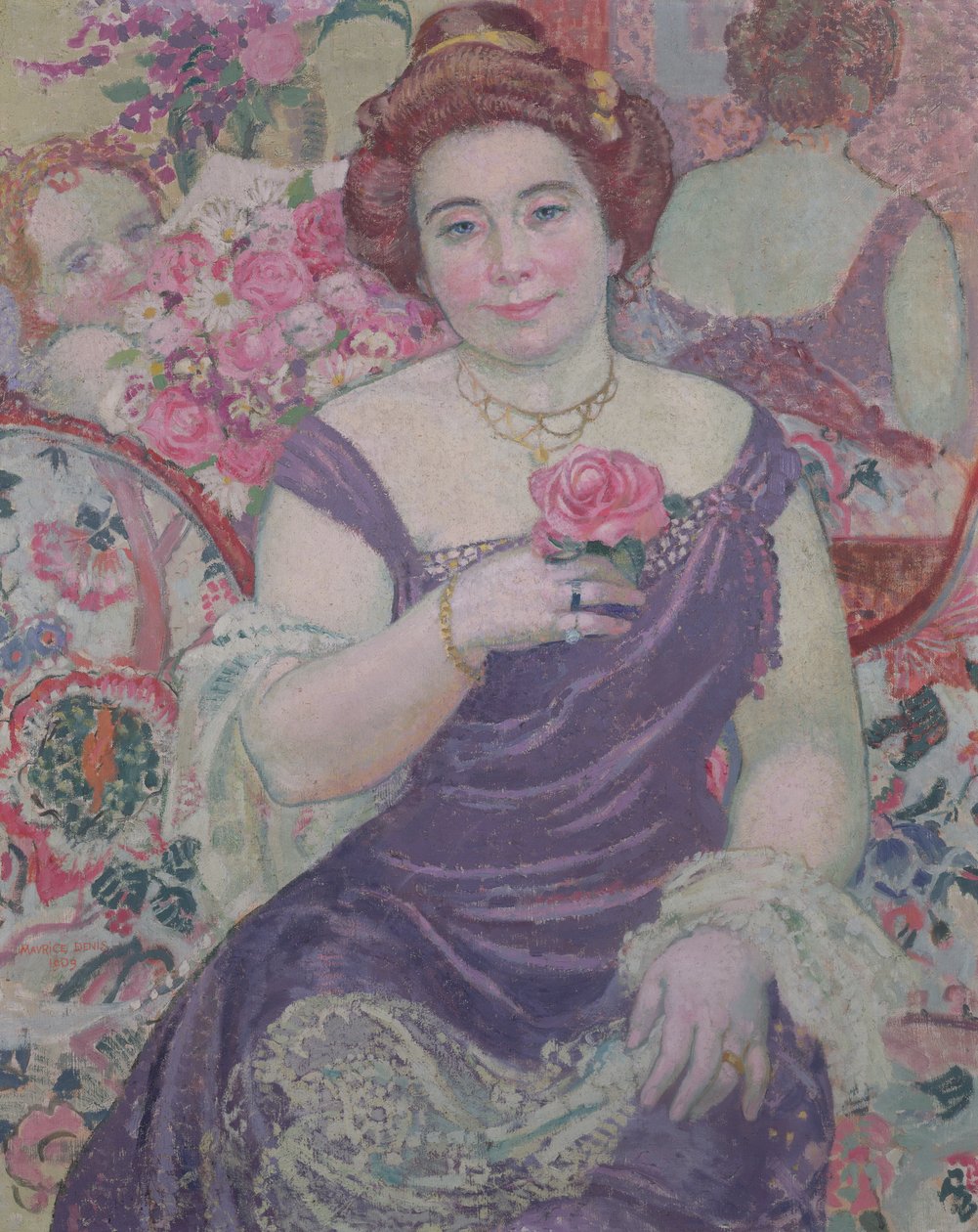 Marta z różą, 1909 autorstwa Maurice Denis