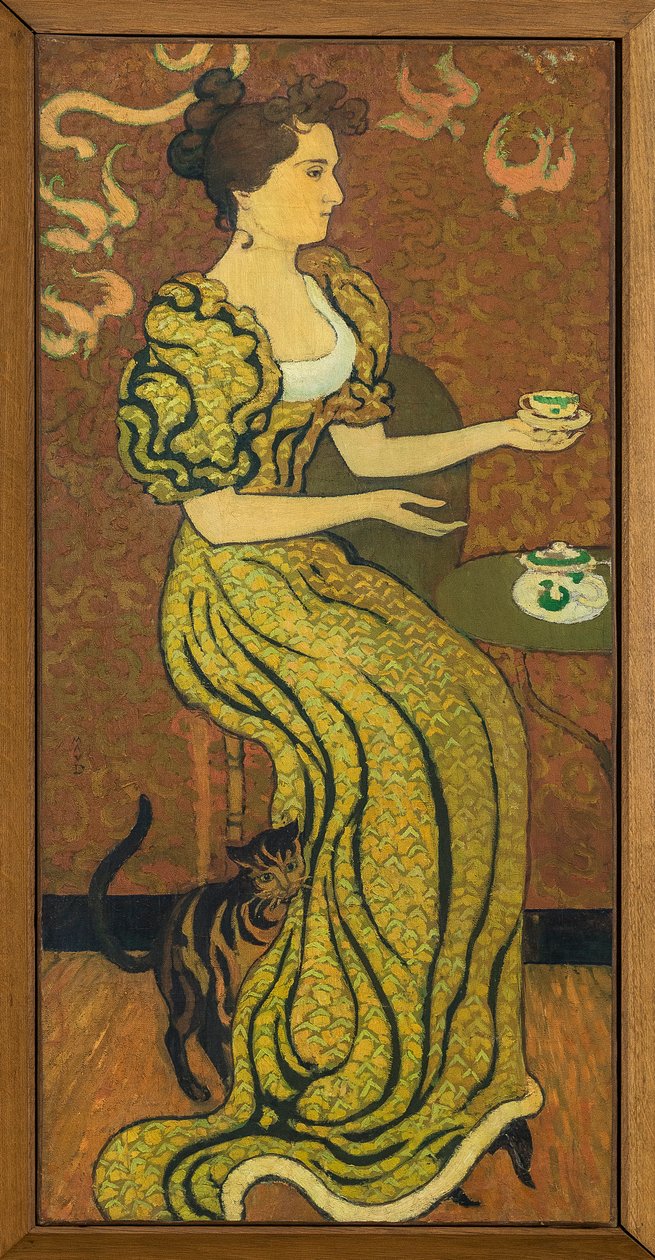 Portret Madame Ranson u kota ok. 1892 (olej na płótnie) autorstwa Maurice Denis