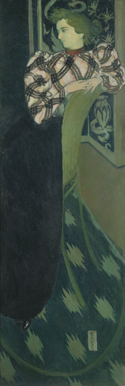 Portret Madame Ranson w kolorze zielonym, 1893 autorstwa Maurice Denis
