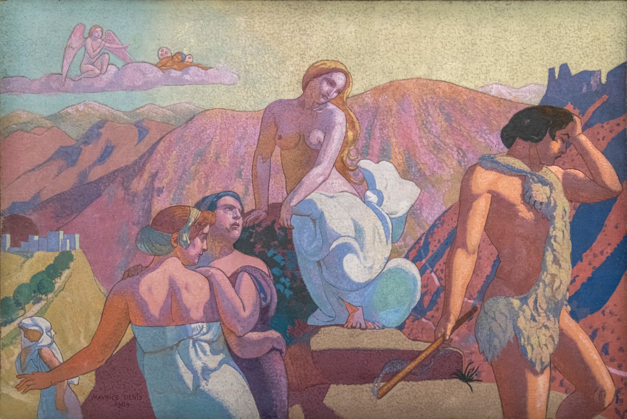 Historia Psyche, Panel VI. Krewni Psyche żegnają się na szczycie góry autorstwa Maurice Denis