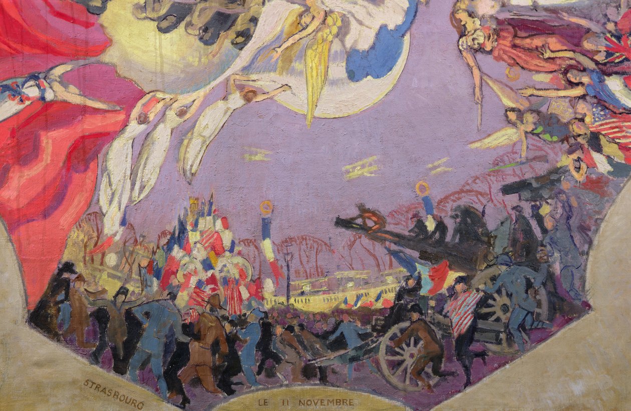 Zwycięstwo 1918, detal (olej na płótnie) autorstwa Maurice Denis
