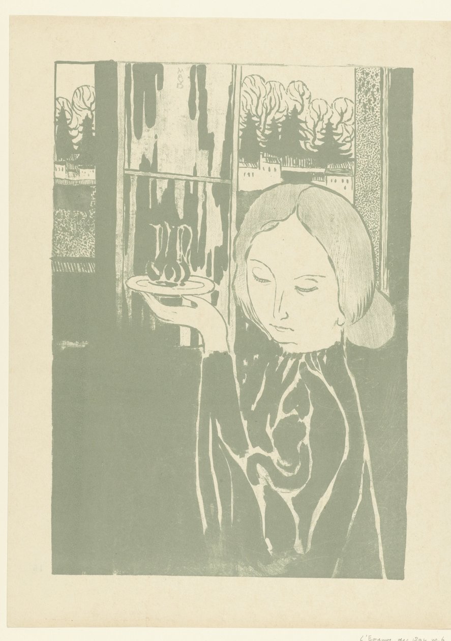 Vrouw met waterkan op dienblad Kobieta z dzbanem Proces (tytuł serii) autorstwa Maurice Denis