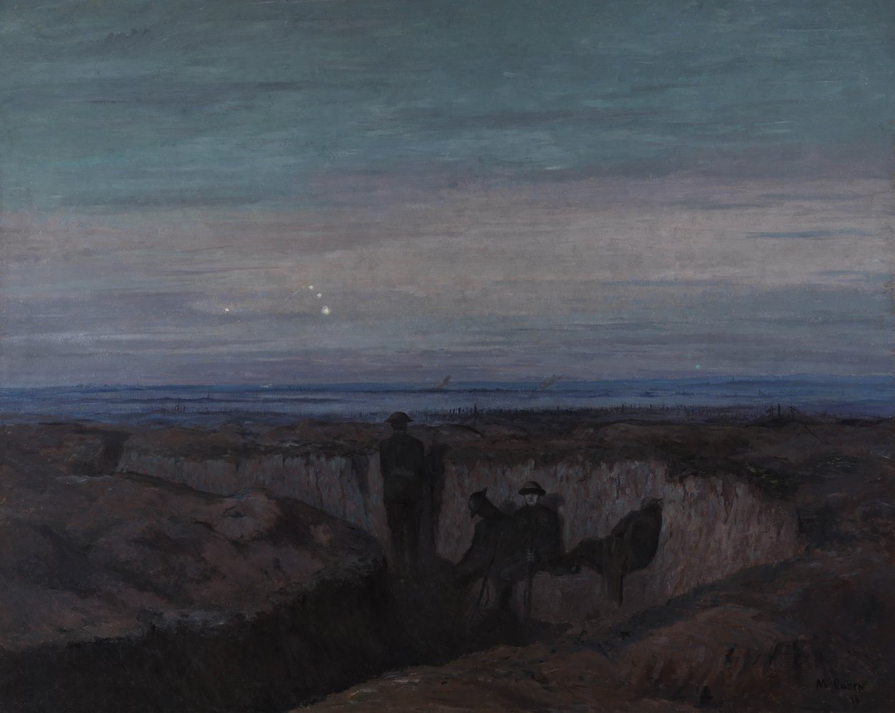 Świt nad rowem Ouse, 1918 autorstwa Maurice Galbraith Cullen