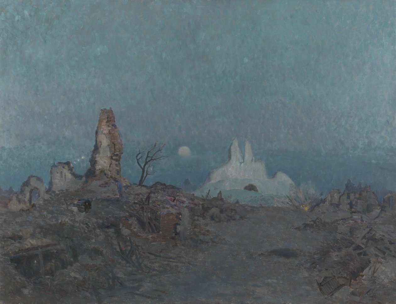 Zatopiona droga, Hangard, 1918 autorstwa Maurice Galbraith Cullen