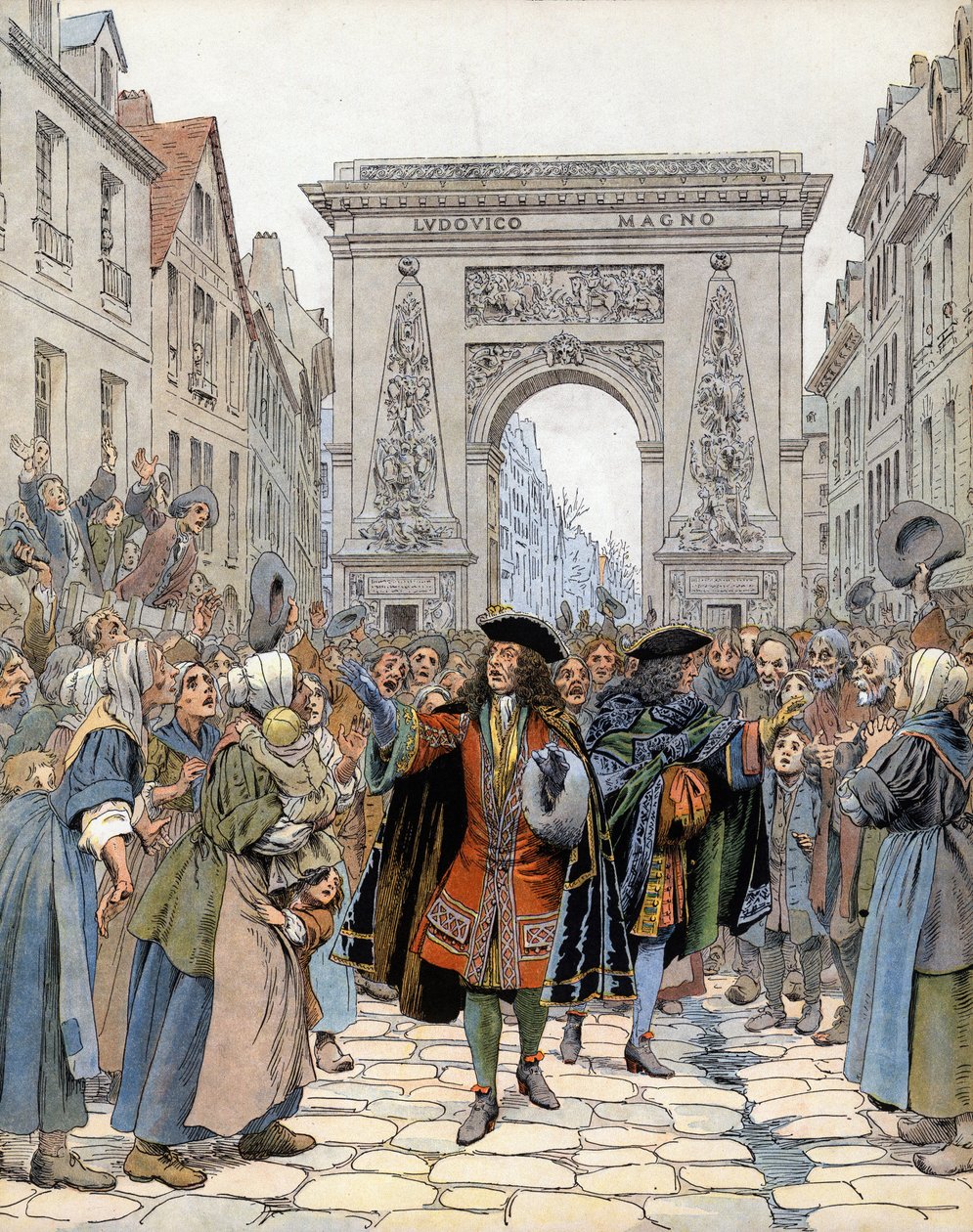 W Porte Saint-Denis (Saint Denis) w Paryżu, Marszałek Boufflers (Louis Francois de Boufflers) autorstwa Maurice Leloir