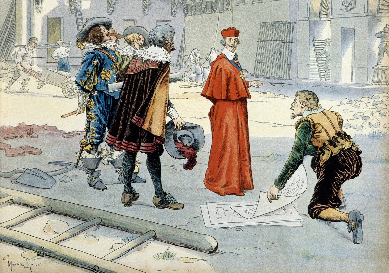 Historia Francji: kardynał Richelieu (Armand Jean du Plessis autorstwa Maurice Leloir
