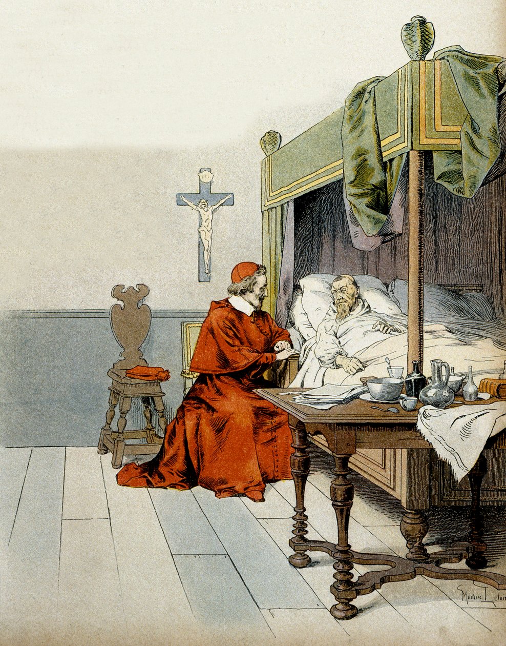 Historia Francji: kardynał Richelieu (Armand Jean du Plessis autorstwa Maurice Leloir
