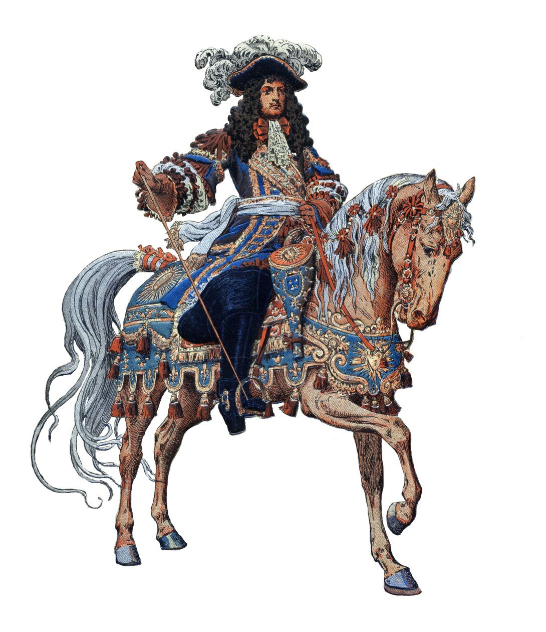 Król Słońca (portret króla Ludwika XIV) Ilustracja Maurice