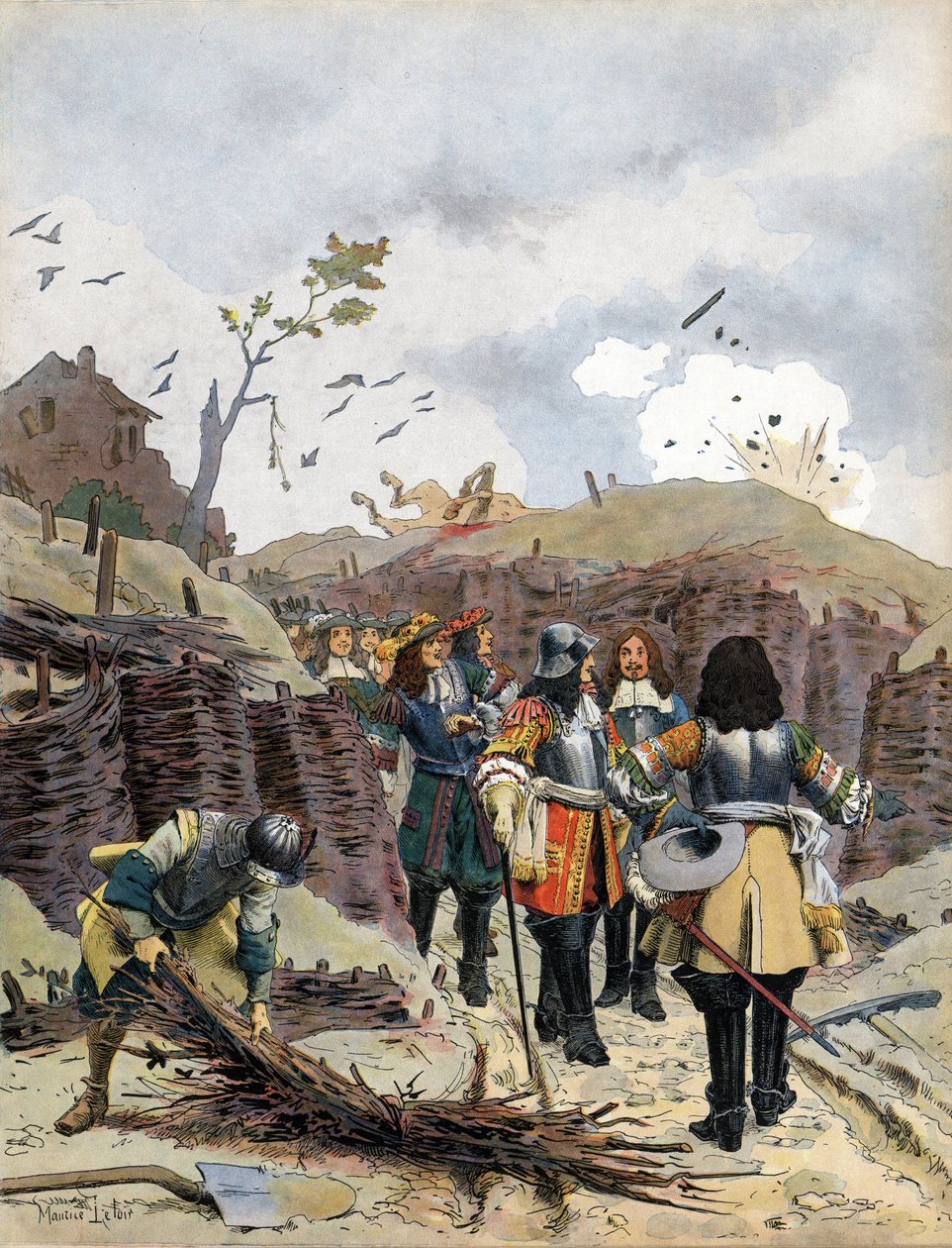 Ludwik XIV, znany jako Le Roi-Soleil (król Soleil lub Ludwik Wielki) autorstwa Maurice Leloir
