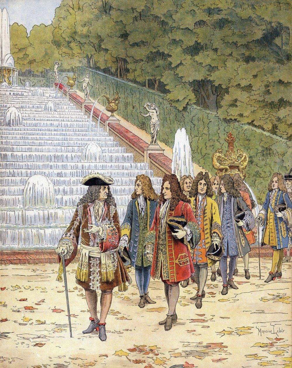 Ludwik XIV, znany jako Król Słońce (Król Słońce lub Ludwik Wielki) autorstwa Maurice Leloir