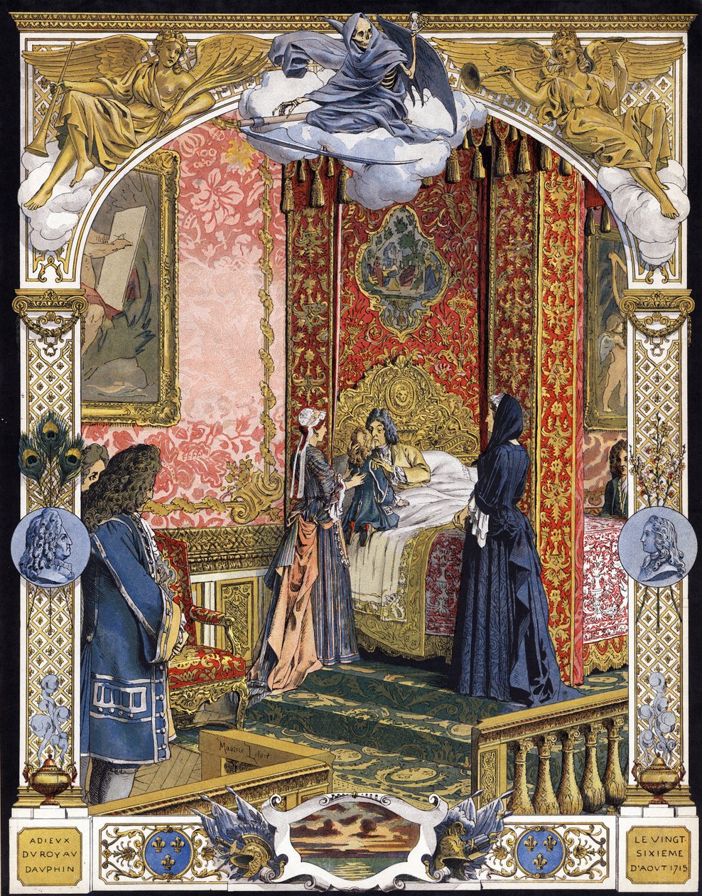 Prezentowana przez gospodynię, Madame de Ventadour (Charlotte de la Mothe Houdancourt autorstwa Maurice Leloir