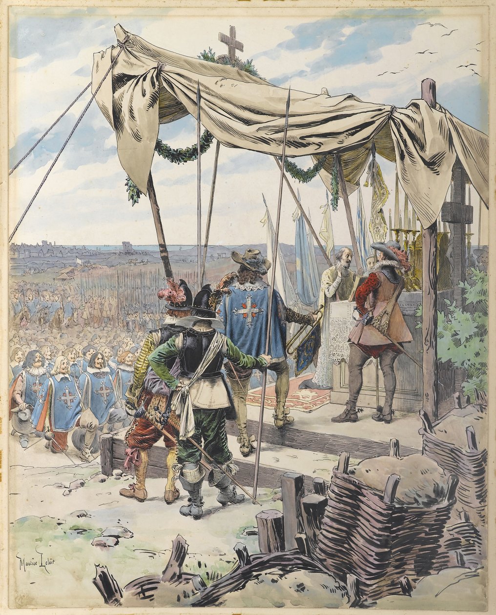 Richelieu przed bitwą, c. 1900. autorstwa Maurice Leloir