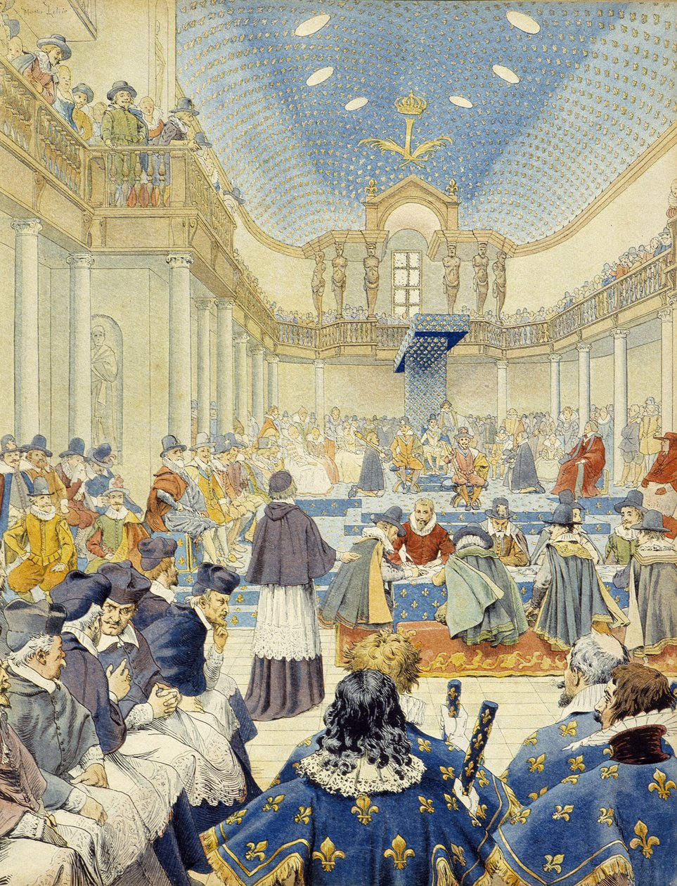Richelieu wygłosił przemówienie w imieniu urzędnika na końcowym posiedzeniu generałów stanów w 1614 r. – w „Richelieu” Maurice