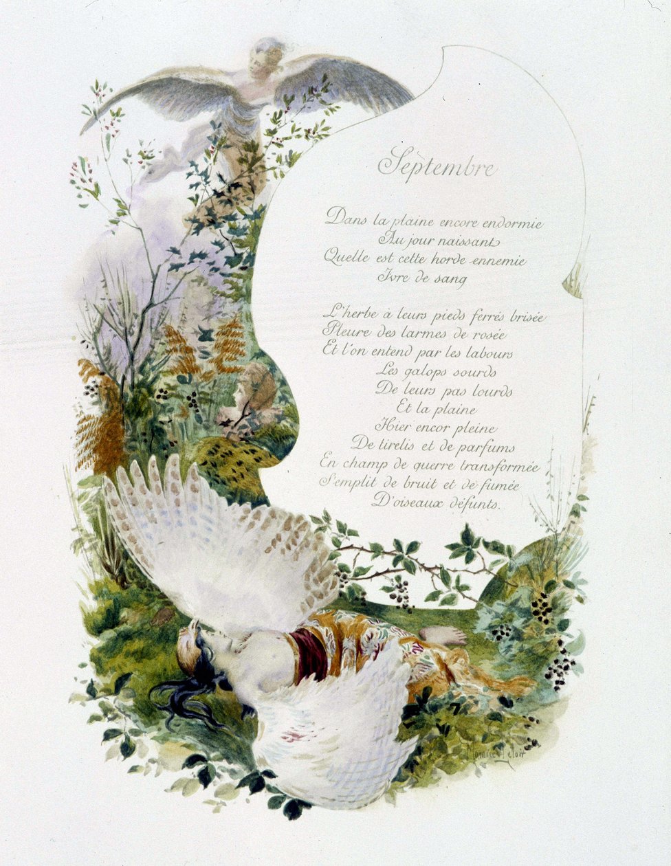 Wrzesień „Pieśń miesiąca” Jérôme Doucet, ilustracja - Maurice Leloir, ed. Reims 1904. L. Michaud autorstwa Maurice Leloir