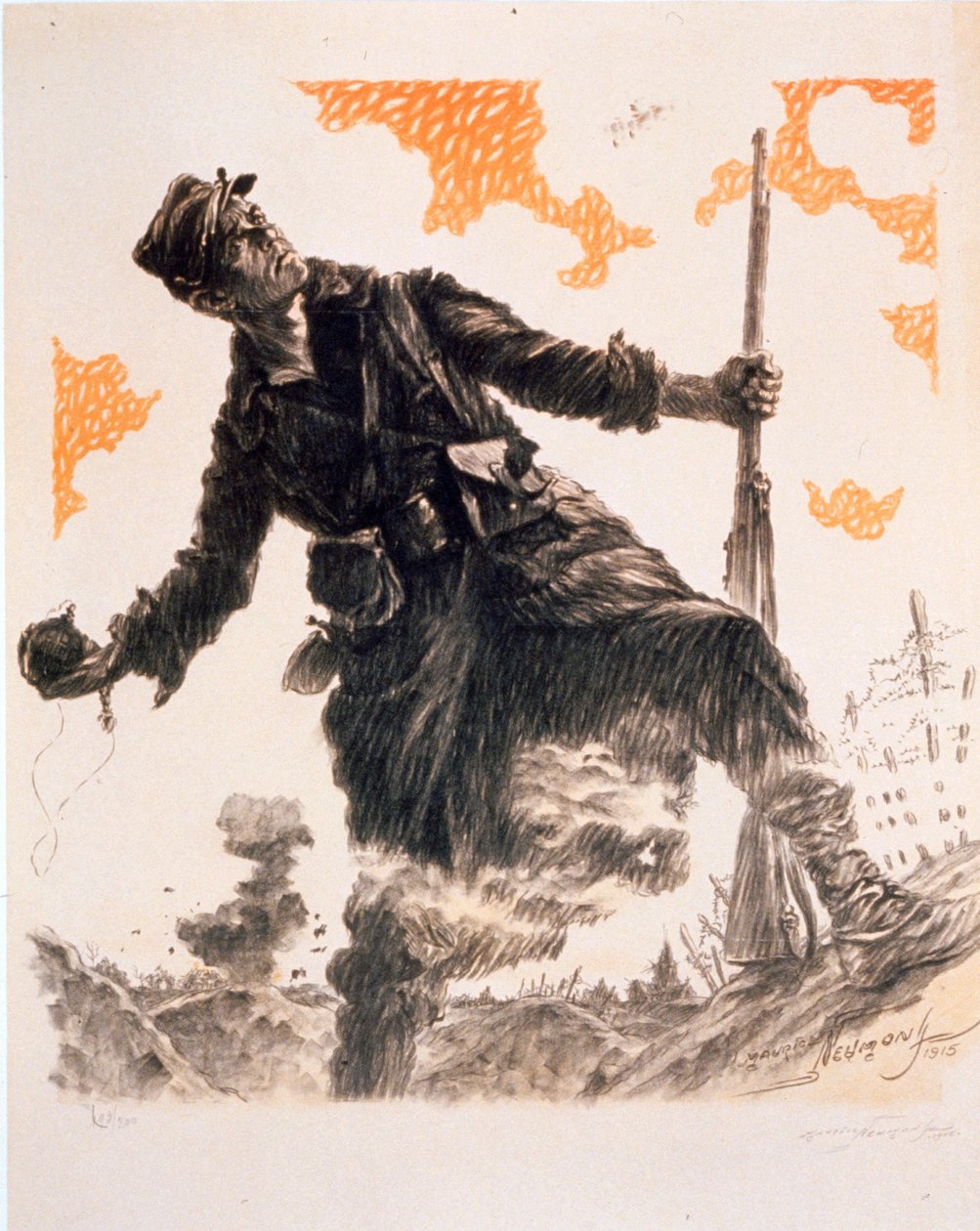 Francuski plakat propagandowy z I wojny światowej Dzień Włochatego. 25 i 26 grudnia 1915, wyd. 1915 autorstwa Maurice Louis Henri Neumont