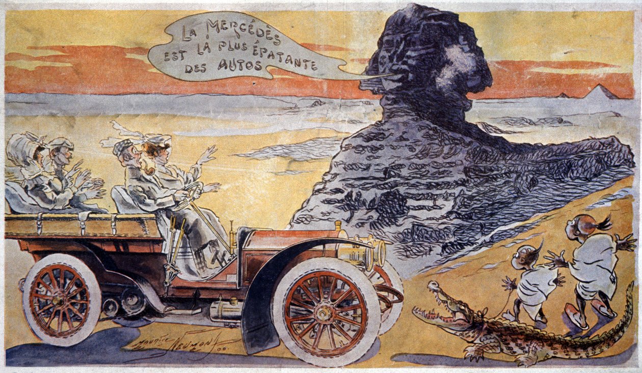 Mercedes to najbardziej niesamowity samochód, ok. 1900 r. (ilustracja) autorstwa Maurice Neumont