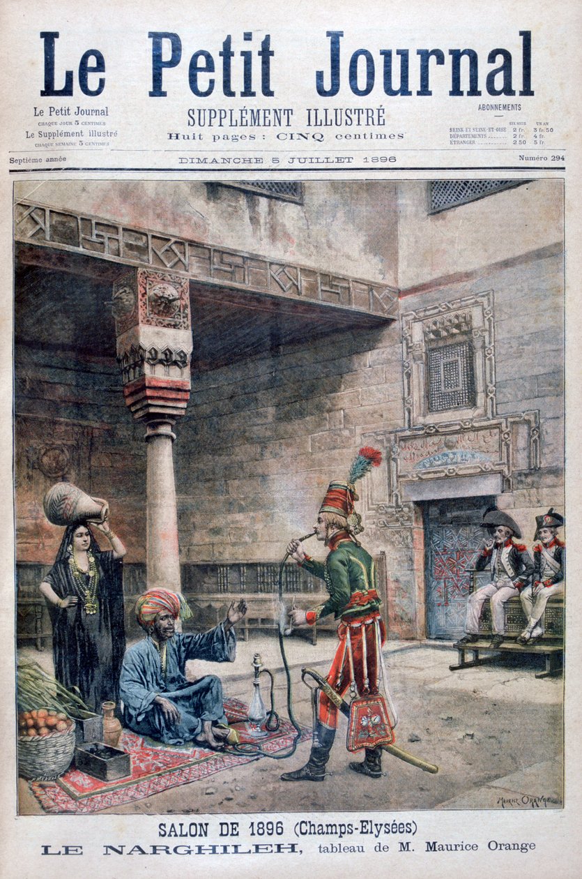 „Narguileh”, Egipt, 1896 r. autorstwa Maurice Orange