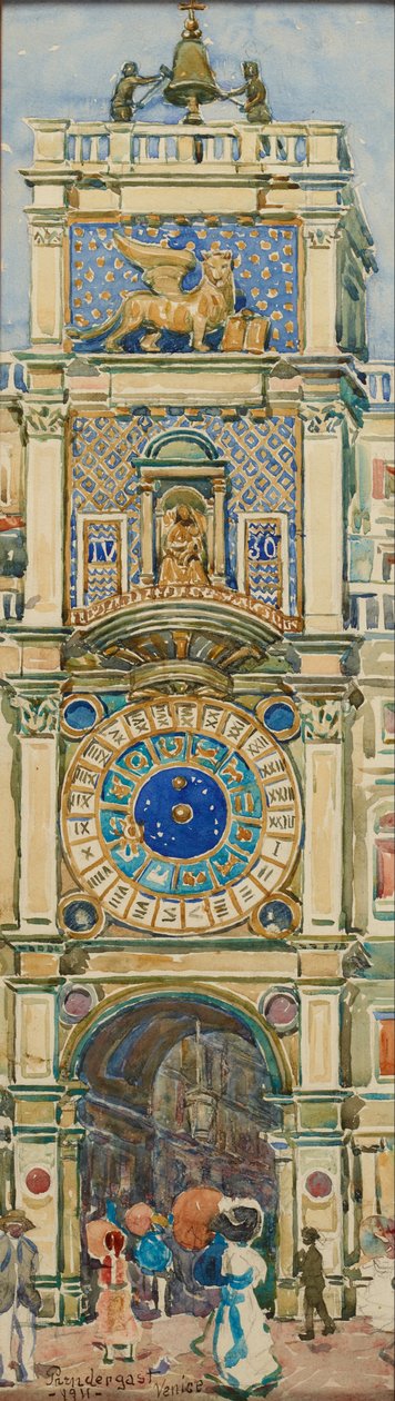 Uhrturm, Markusplatz, Venedig autorstwa Maurice Prendergast