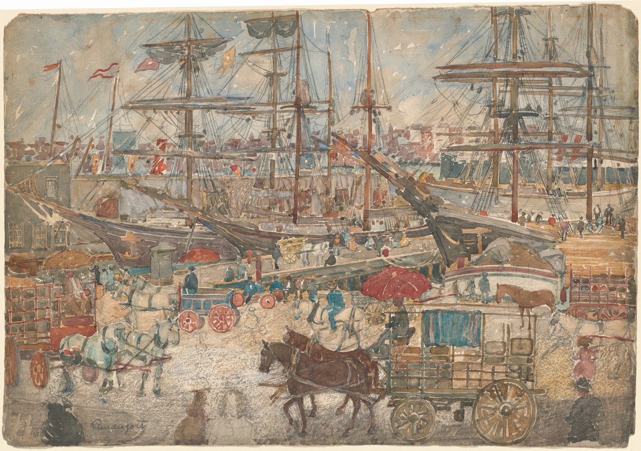 Doki, East Boston autorstwa Maurice Prendergast