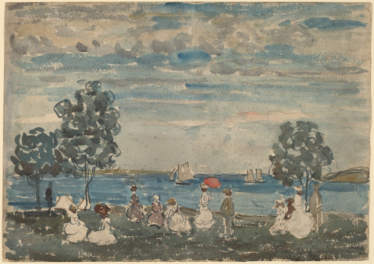 Figurki na plaży autorstwa Maurice Brazil Prendergast