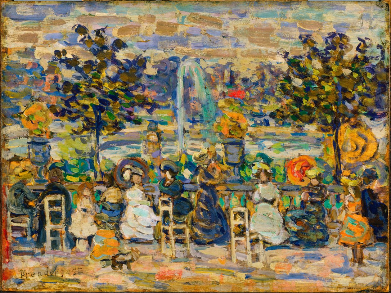 W Ogrodach Luksemburskich autorstwa Maurice Prendergast