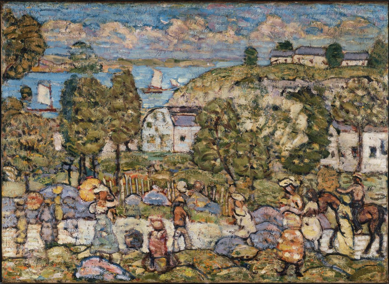 Pejzaż w pobliżu Nahant autorstwa Maurice Prendergast