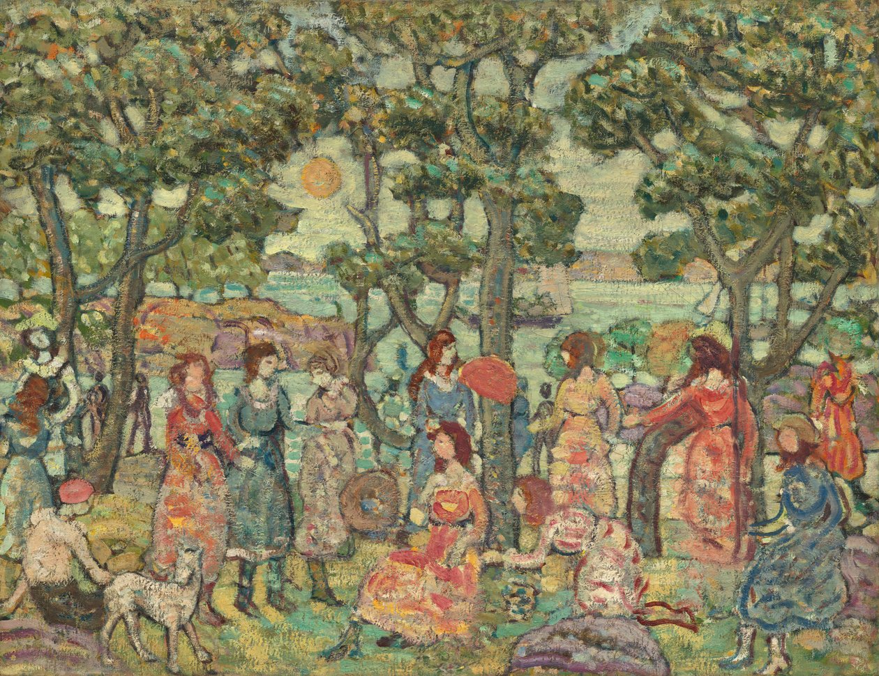 Krajobraz z postaciami autorstwa Maurice Brazil Prendergast