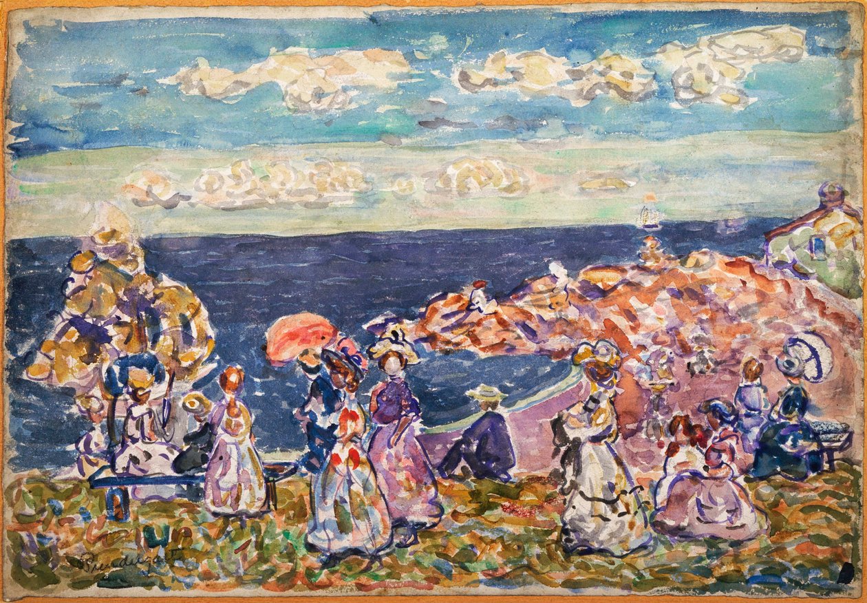 Na plaży autorstwa Maurice Prendergast