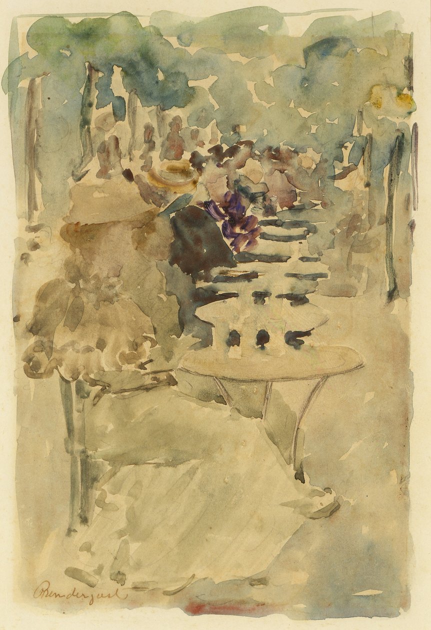 Kawiarnia na świeżym powietrzu autorstwa Maurice Prendergast