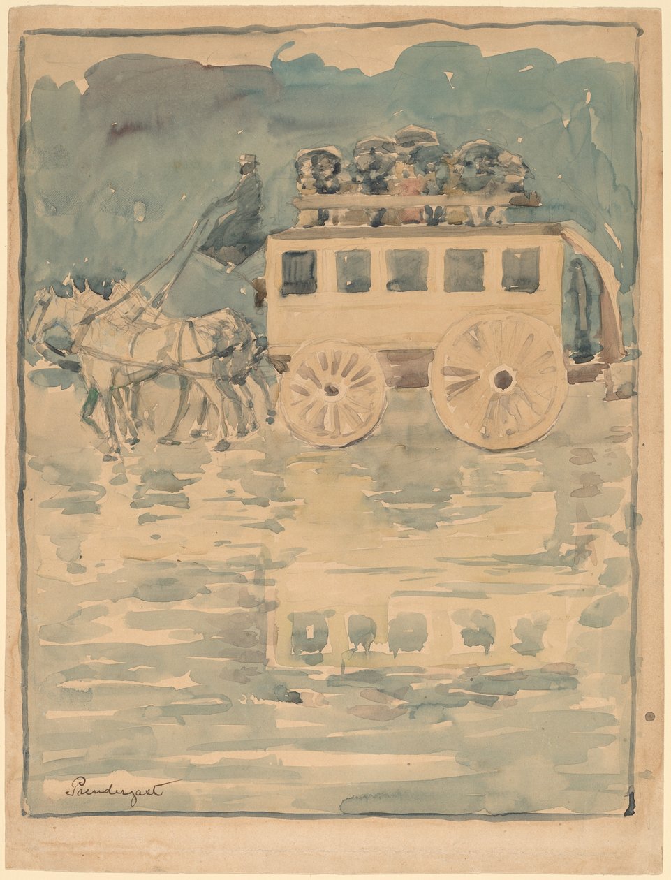 Paryski Omnibus autorstwa Maurice Brazil Prendergast