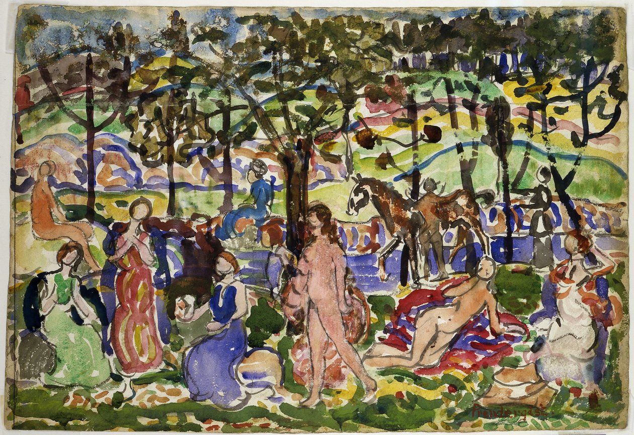 Scena w parku autorstwa Maurice Prendergast