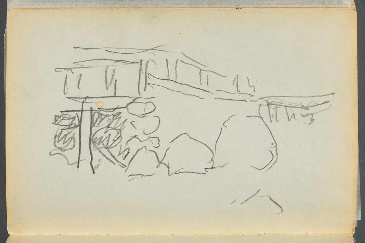 Szkicownik - The Granite Shore Hotel, Rockport, strona 178: Ogrodzenie autorstwa Maurice Prendergast